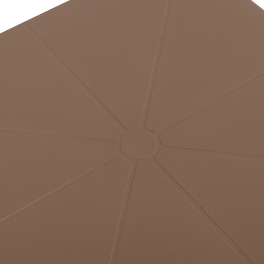 Catering Table for Small Outdoor Spaces Made of Polypropylene Foldable Terrin Cappuccino 60.5x60.5x75cm