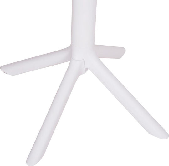 Terrin Sitting Room Outdoor Foldable Polypropylene Table White 60.5x60.5x76.5cm