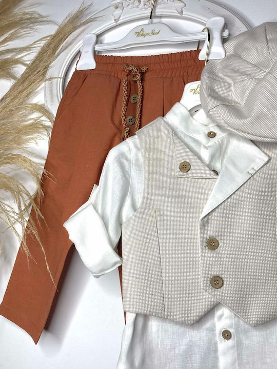 Vintage Soul Taufkleidung für Jungen Mehrfarbiger Anzug