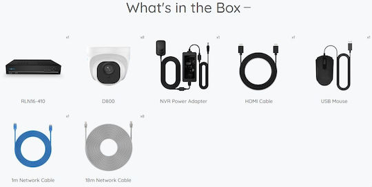 Reolink Surveillance System Cameras IP with Hard Disk