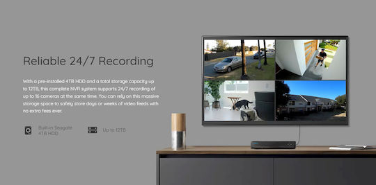 Reolink Surveillance System Cameras IP with Hard Disk