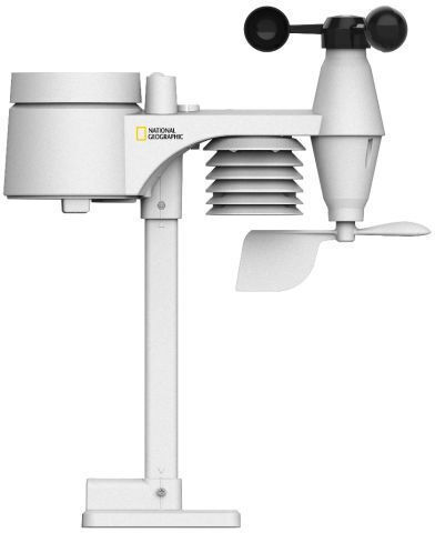 National Geographic Weather Center с 7in1 9080600 Ασύρματος Μετεωρολογικός Σταθμός Ψηφιακός Επιτραπέζιος Μαύρος