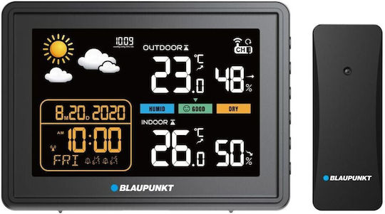Blaupunkt 13-WS30BK Wireless Analog Weather Station Tabletop Black