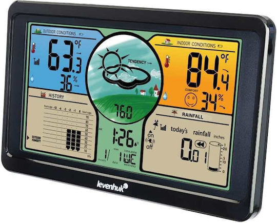Levenhuk Wezzer Plus LP70 Wireless Digital Weather Station Tabletop Black