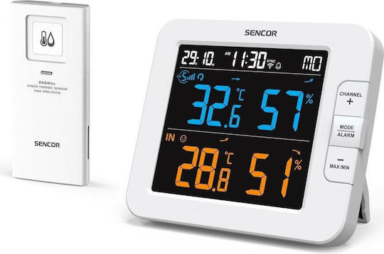Sencor SWS 8600 Ασύρματος Μετεωρολογικός Σταθμός Ψηφιακός Επιτραπέζιος