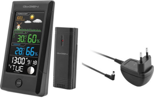GoGEN Drahtlos Wetterstation Digital Tischplatte Schwarz