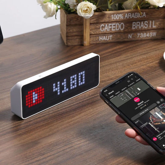Ulanzi SB7433 Wireless Stație meteorologică Digital De masă Alb