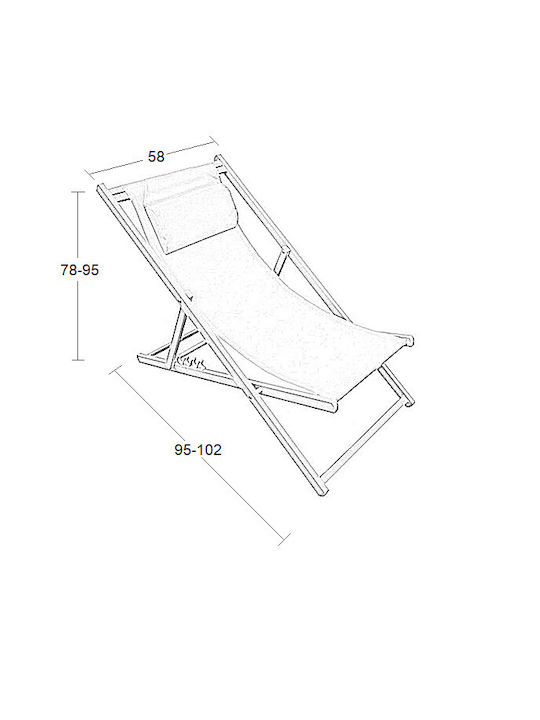 Deckchairs Devin Aluminum Cappuccino 58x76x96cm