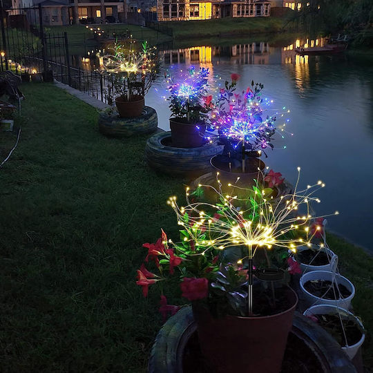 150 LED Lights 0.9 m Warm White Solar Firework Type