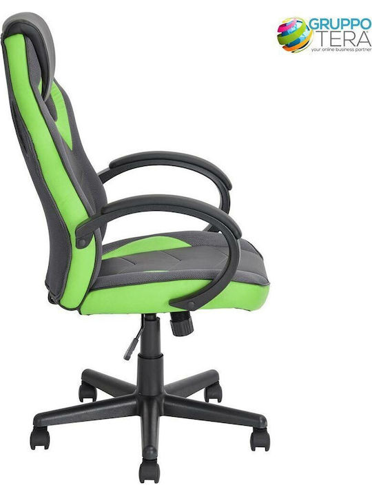 Bakaji 02815939 Καρέκλα Gaming Δερματίνης Μαύρο / Πράσινο