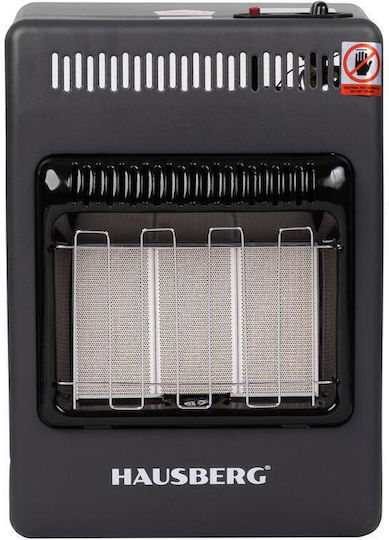Hausberg Ceramic Gas Heater 4200W Black 32x26x52cm