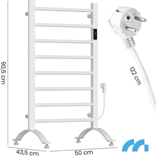 MalTec Elektrische Handtuchheizkörper 200W 80,5x50cm Weiße