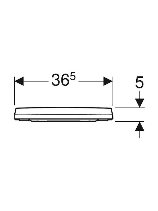 Geberit Icon Καπάκι Λεκάνης Slim Soft Close Πλαστικό 45x36.5cm Λευκό