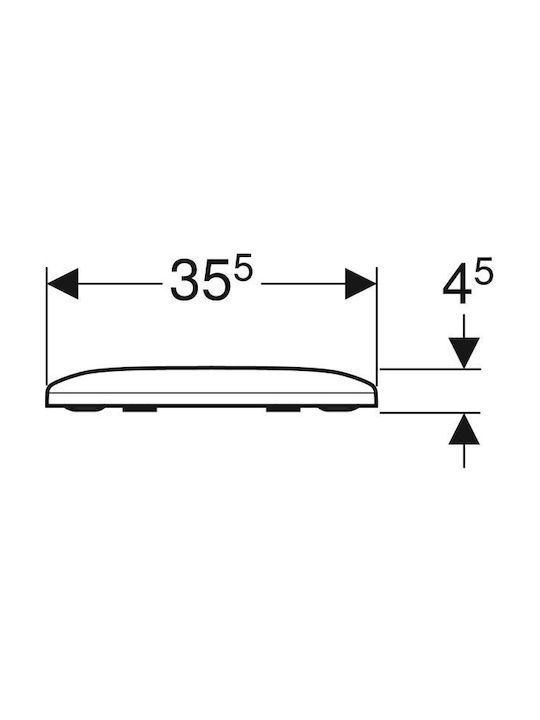Geberit Smyle Καπάκι Λεκάνης Πλαστικό 35,5x45cm Λευκό