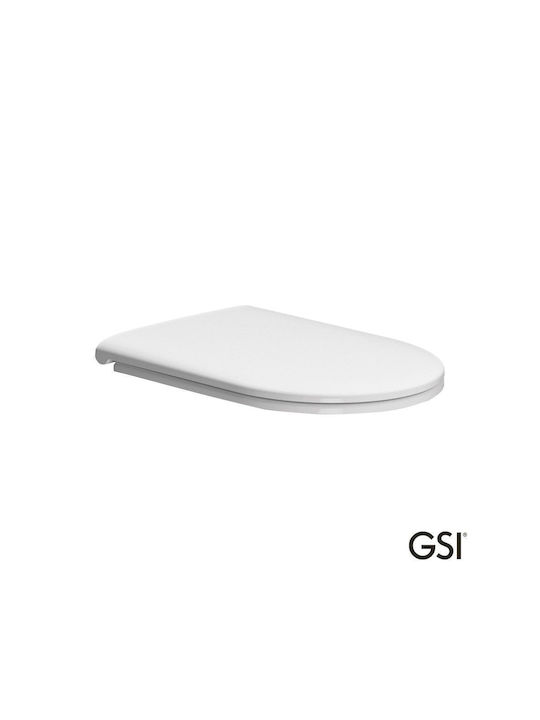 GSI Norm Καπάκι Λεκάνης Slim Soft Close από Βακελίτη 46x36.5cm Λευκό