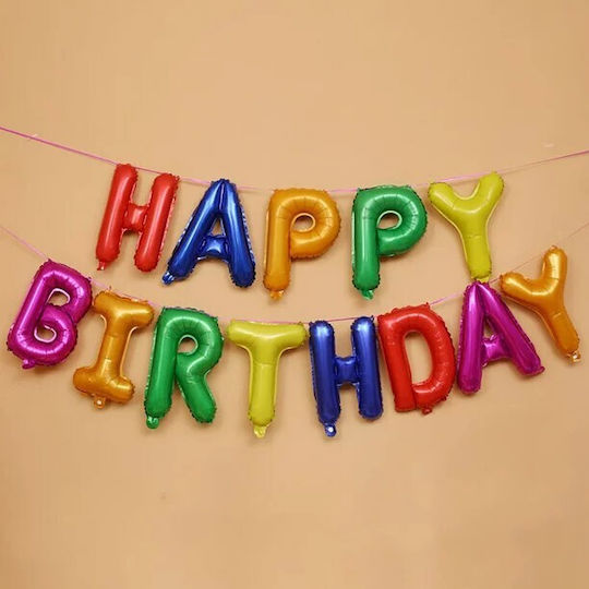 Satz 13 Folienballons Flippy Girlande Typ Happy Birthday Design 40 Cm Mehrfarbige