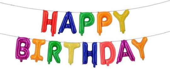 Satz 13 Folienballons Flippy Girlande Typ Happy Birthday Design 40 Cm Mehrfarbige