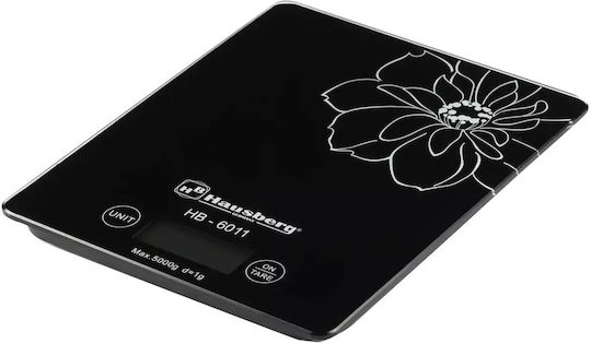 Hausberg Ψηφιακή Ζυγαριά Κουζίνας έως 5kg Μαύρη