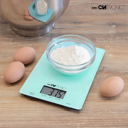 Clatronic Digital Kitchen Scale Up To 0.49kg Green