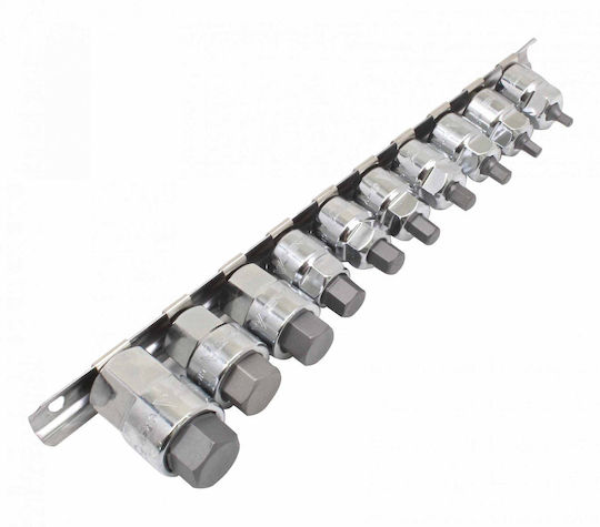 Innensechskant-Steckschlüsselsatz 1/4"-3/8" 10-teilig