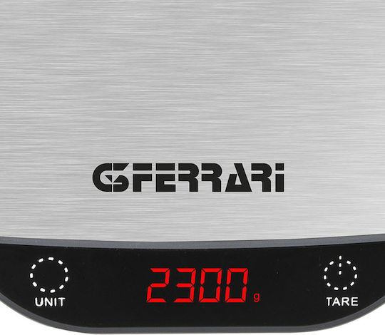 G3Ferrari Cantare De Bucatarie Digitală Până La 15 Kg Argintie