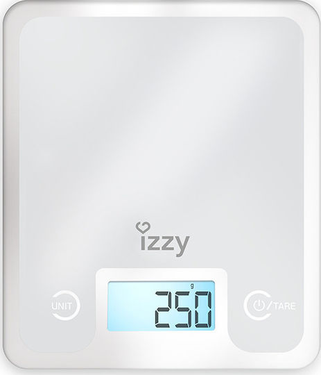 Izzy IZ-7004 La Crema Дигитален Кухненска везна 1гр/10кг Бяла