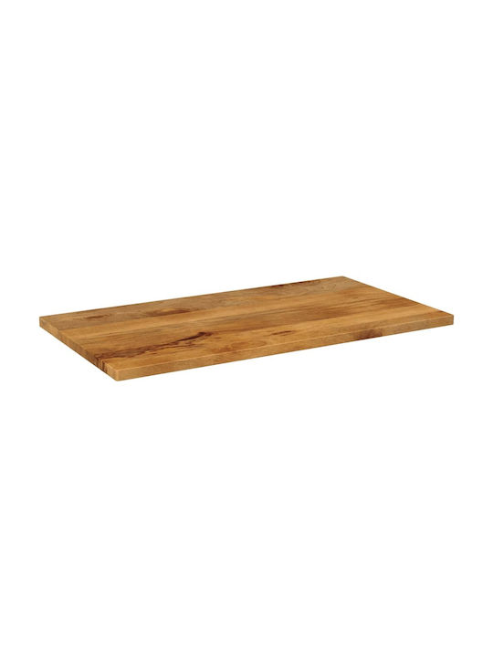 vidaXL Rectangular Table Surface made of Solid Wood in Brown Color 100x60x2.5cm 371600 1pcs