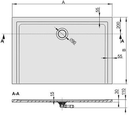 Sanplast Rectangular Acrylic Shower White 100x80cm