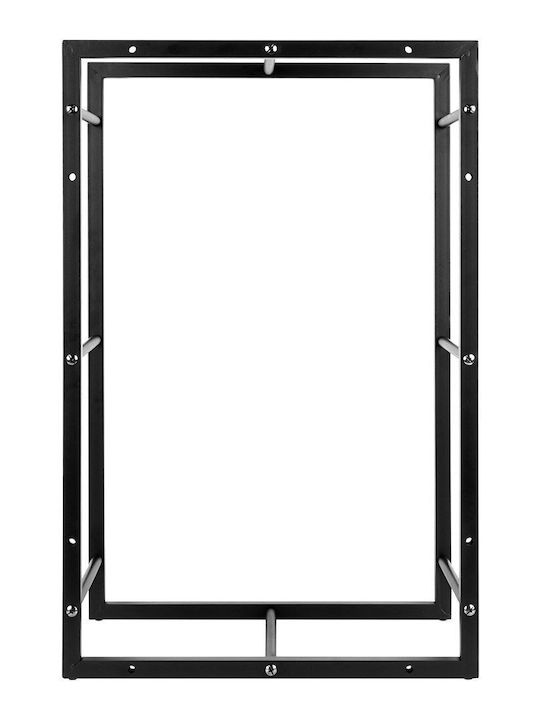 Дърво Рафт Съхранение на Дърва 45x28x70см Черен