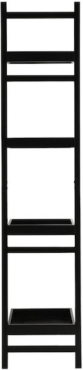 Estia Επιδαπέδια Ραφιέρα Μπάνιου Bamboo με 4 Ράφια 40x9x180cm Μαύρη