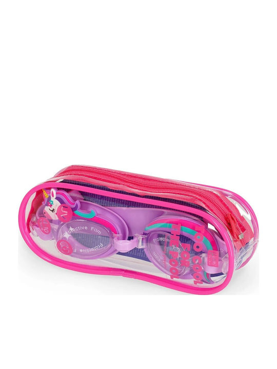 Legami Milano Swimming Goggles Kids with Anti-fog Lenses Pink