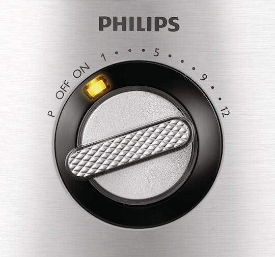 Philips Avance Collection Multifunctional Food Processor 1000W with Pot 3.4lt and Jug Blender Silver