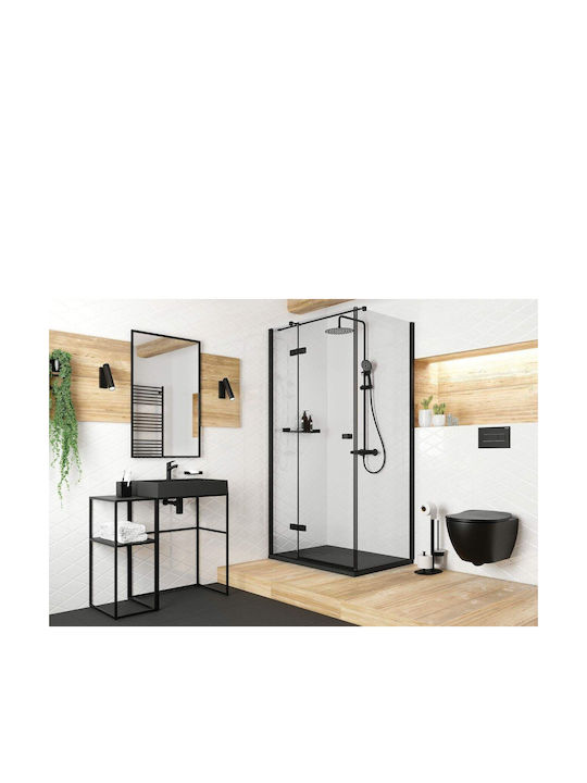 Deante An der Wand montiert Badezimmerregal Hölzernes