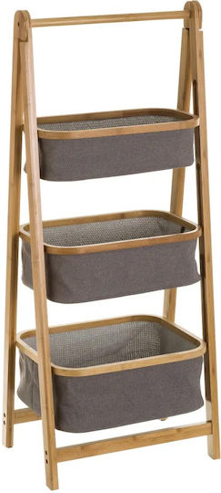 BigBuy Ραφιέρα Μπανιέρας Bamboo 45x34x109cm Γκρι