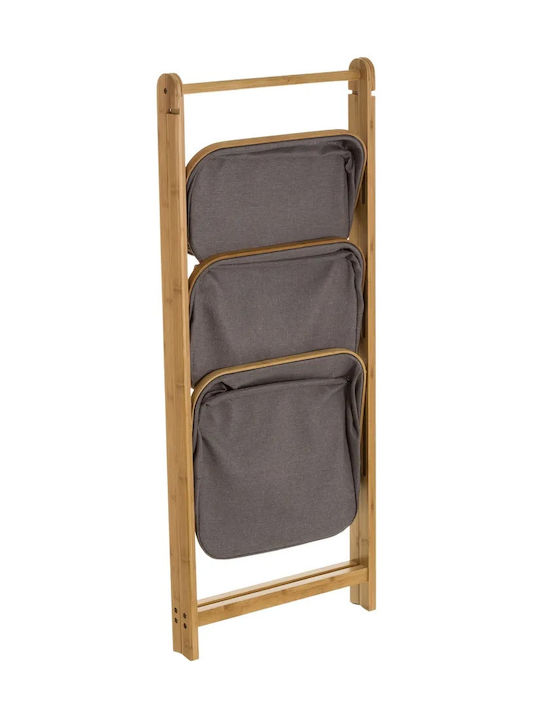 BigBuy Ραφιέρα Μπανιέρας Bamboo 45x34x109cm Γκρι