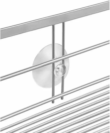 Metaltex Wall Mounted Bathroom Shelf Metallic 20x12x29cm