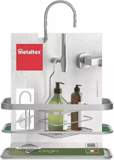 Metaltex Wall Mounted Bathroom Shelf Metallic 20x12x29cm
