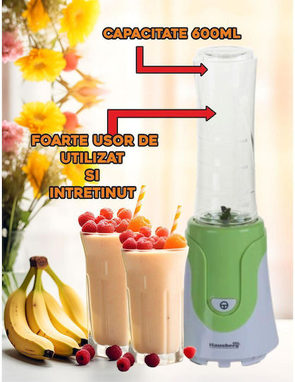 Hausberg Blender with Plastic Jug 600 ml 300W Green HB-7676VR