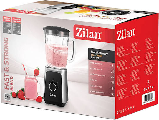 Zilan Mixer mit Glas Kanäta 1,5 l 1000W Schwarz Zilan