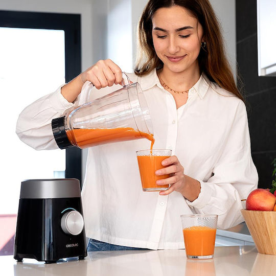 Cecotec Power Black Titanium Blender with Plastic Jug 1.5 lt 1300W Black