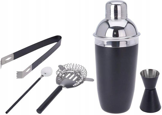 Excellent Houseware Σετ Cocktail Από Ανοξείδωτο Ατσάλι Σε Μαύρο Ματ 5τμχ A12405590
