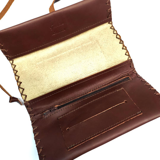 Amalfi Leather Tobacco Pouch With Snap Closure soft leather