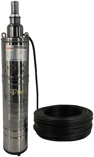 Pompa submersibilă Ddt Qgd120 completă din oțel inoxidabil, șuruburi din oțel inoxidabil, cablu de 20 m, 120 m, 3 m³/h