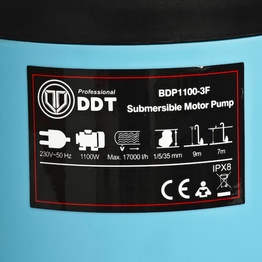 Pompa submersibilă pentru apă curată și murdară Ddt Bdp1100-3f 3-în-1 1100W