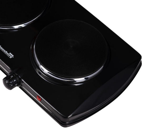 Hausberg Countertop Burner Emaille Double Schwarz
