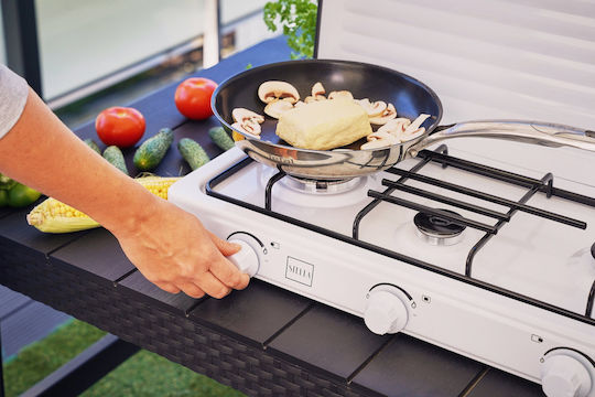 Stella Countertop Burner Flüssiggas Triple Weiß