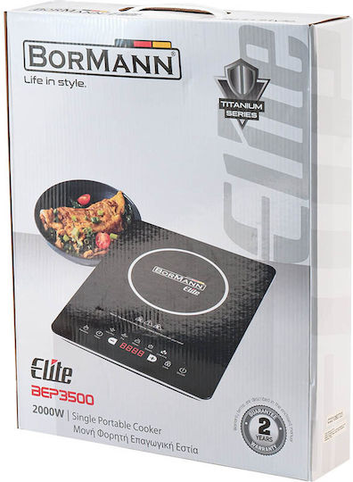 Bormann Elite BEP3500 Induction Countertop Single Burner Black