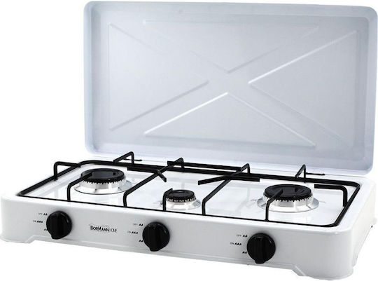 Bormann Elite BLG5400 Επιτραπέζια Εστία Υγραερίου Τριπλή Λευκή