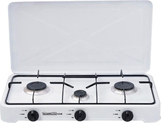 Bormann Elite BLG5400 Επιτραπέζια Εστία Υγραερίου Τριπλή Λευκή