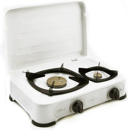 Calfer Gas Countertop Burner Flüssiggas Double Weiß